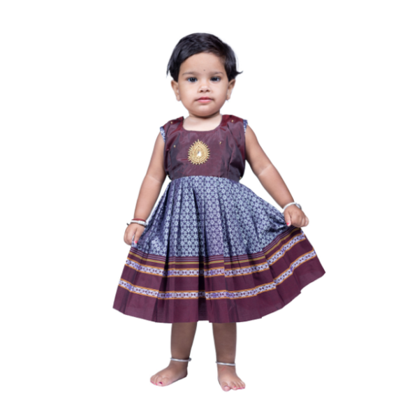 Silver with Marron Frock