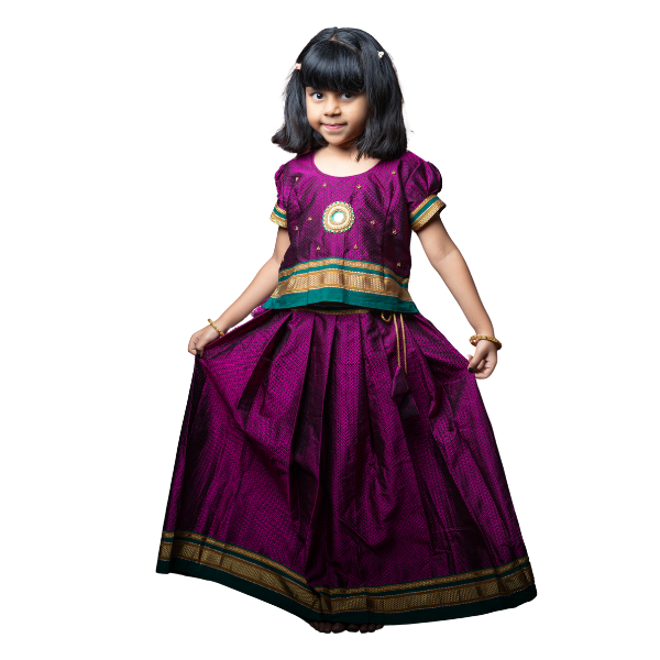 Purple Khan Lehenga